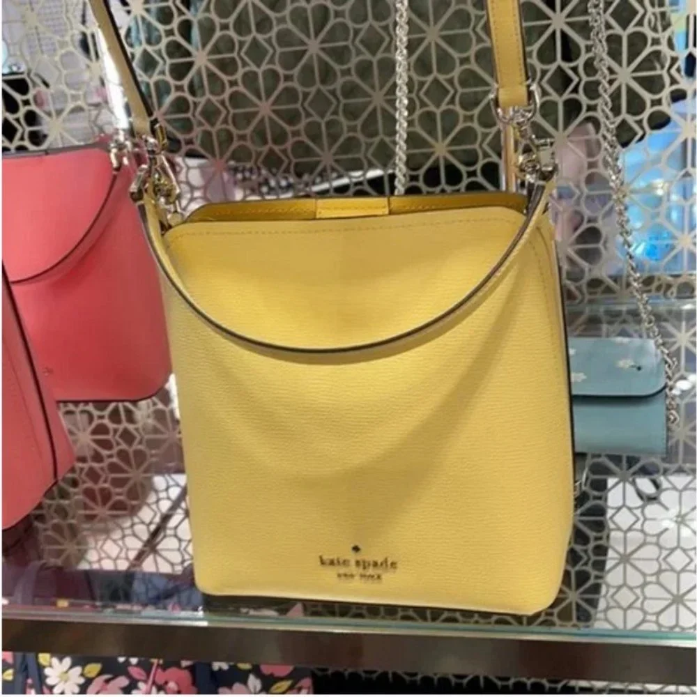 Kate Spade Darcy Small Bucket Bag Daybreak Yellow - Picture 16 of 16